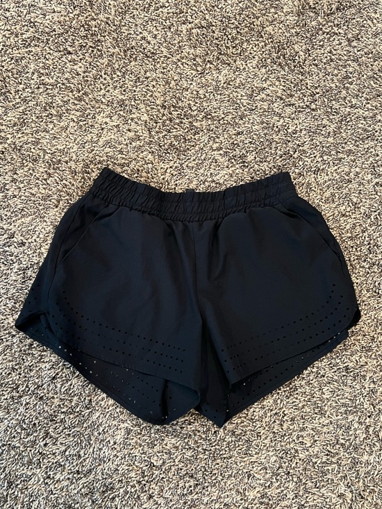 90 Degree By Reflex Pants - 90 Degree By Reflex Black Women's Athletic Shorts with Laser-Cut Hem
